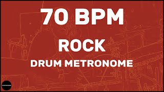 Rock  Drum Metronome Loop  70 BPM [upl. by Ajax337]