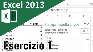 Excel 2013 Corso tabelle Pivot  Lezione 10  Esercizio 1 [upl. by Aleunamme]