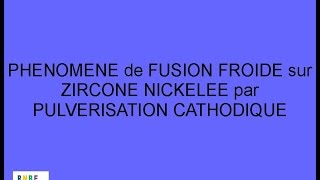 RNBE 2016  Couche mince de nickel realisé par pulvérisation cathodique par Didier Grass [upl. by Kramnhoj]