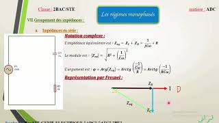 Les systèmes monophasésPART 2Association des impédances et diagramme de Fresnel [upl. by Morry]