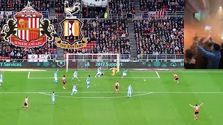 PYROS AND POLICE  Sunderland Vs Bradford City AWAY Match Vlog [upl. by Ahsats606]