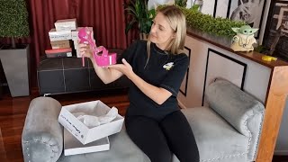 Catie Unboxes Hot Pink 65 Inch High Heel Platform Shoes With Strappy Upper [upl. by Evelyn288]