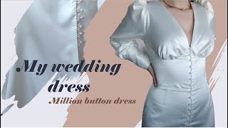 MILLION BUTTON DRESS X CEREMONY DRESS  diy buttonloop trim [upl. by Eliades772]