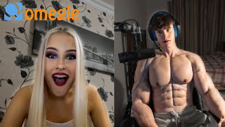 Bodybuilder On Omegle Prank [upl. by Wappes9]