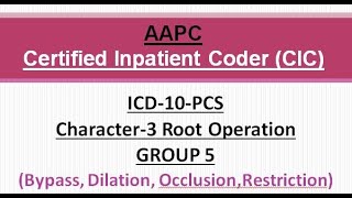 ICD10PCS Character 3 Root Operations GROUP  5 [upl. by Celestyn267]