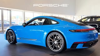 2024 911 Carrera T in Shark Blue  Sport Design Package Walk Through [upl. by Eberto]