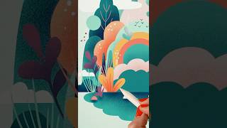 How To Create A Vector Style Illustration In Procreate On The iPad drawing procreate [upl. by Buroker]