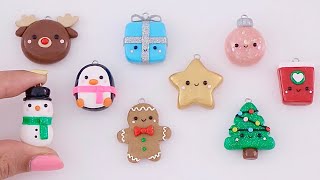 9 Miniature Winter Polymer Clay DIY Charms  Tutorial Compilation [upl. by Kaitlynn]