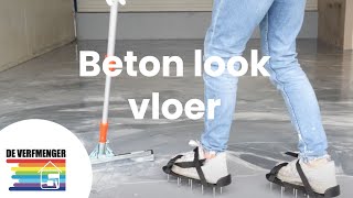 Betonlook vloer maken met Epoxy  De Verfmenger [upl. by Nawaj]