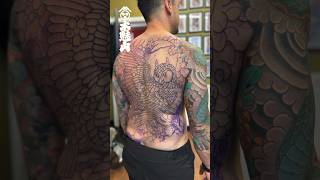 FUKURO backpiece tattoo First Session by Fil Wood horimono japanesetattoo irezumi wabori art [upl. by Matthew]