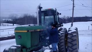 John Deere 4440 Cold Start [upl. by Higgins]