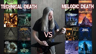 Technical Death Metal VS Melodic Death Metal Ultimate Guitar Riffs Battle [upl. by Asssilem199]