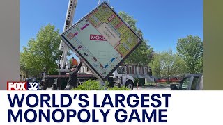 Worlds largest Monopoly game unveiled in Illinois [upl. by Gertrude]