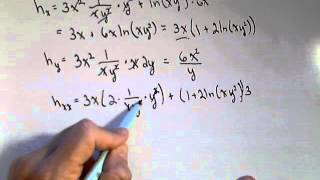 Finding First and Second Order Partial Derivatives Examples 3 [upl. by Eniarral222]