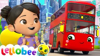 Lellobee 10 Little Buses  NEW  KidsKaraokeSongs [upl. by Kwon]