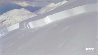 Skier Triggers Giant Avalanche [upl. by Linea]