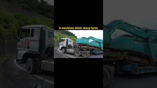 driver with 150 tons and 6 machines climbing sharp turns [upl. by Hera]