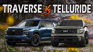 2024 Chevrolet Traverse VS 2024 Kia Telluride Overview Spec Price [upl. by Adnuahsor963]