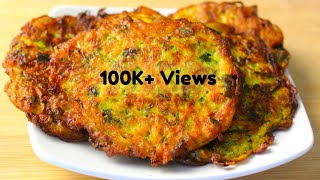 Quick and Crispy Healthy Zucchini Fritters [upl. by Nauqal959]