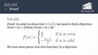 Cardinalities and Bijections  Showing the Natural Numbers and the Integers are the same size [upl. by Ruhtra]