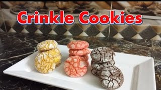 Crinkle Cookies Recipe  Chocolate  Lemon  Red Velvet Cookies [upl. by Sirret]