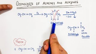 7 Ozonolysis of alkene and alkyne preparation of aldehyde ketone chapter 12 neet iitjee [upl. by Bokaj]