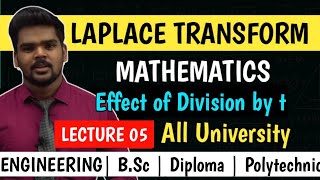 LAPLACE TRANSFORM  MATHEMATICS  LECTURE 05  Effect of Division by t  PRADEEP GIRI SIR [upl. by Nnairac]