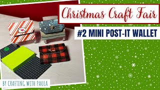 Christmas craft fair series 2023 Mini postit note wallet [upl. by Eisnil]