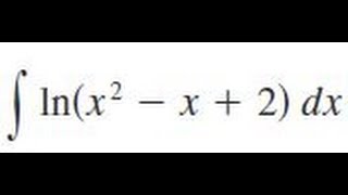 integrate lnx2  x  2dx [upl. by Rose]