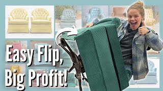 I made over 7000 Flipping Vintage Velvet Chairs  HERES HOW [upl. by Babbette]