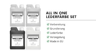 CREVIVE Lederfarbe Set  Zum Leder Färben  Lederfarbe für Sofa Auto Lederfarbe Möbel Lederfarbe [upl. by Iharas]