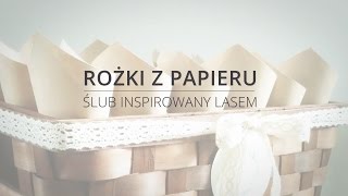 DIY Ślub inspirowany lasem  rożki z papieru [upl. by Idnat]