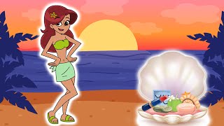 Choose makeup for Princess Marina  Funny Zig and Sharko Animation [upl. by Trefler575]