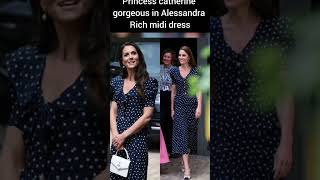 Princess catherine princess of Wales gorgeous Alessandra Rich polka dot dress [upl. by Llehctim]