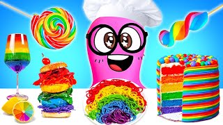 Ideas de manualidades arcoíris para niños  Recetas creativas y divertidas  Desafío de cocina 🍨✨🌈 [upl. by Selina106]