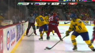 Ishockey  JVMfinal  Sverige vs Ryssland 10 20120106 [upl. by Ettenoitna110]