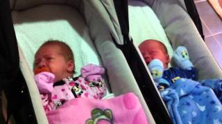 Newborn Baby Twins Crying Together [upl. by Noeled]