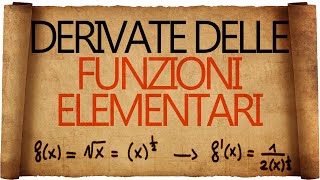 Derivate delle funzioni elementari  costanti  potenze e radici [upl. by Nuahc967]