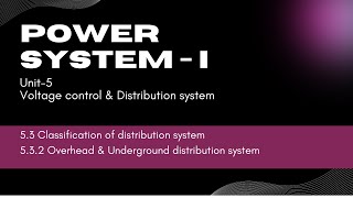 532 Overhead amp Underground distribution system  EE404 [upl. by Sand]