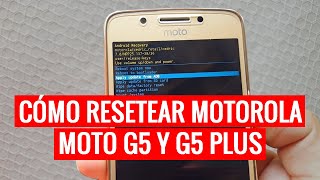 🥇 Cómo resetear  hard reset Motorola Moto G5 y Moto G5 Plus 🔓 [upl. by Airaet]