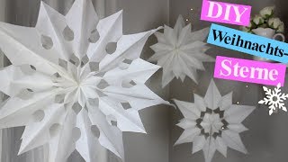 DIY WEIHNACHTSSTERNE AUS BROTTÜTEN [upl. by Krishnah]