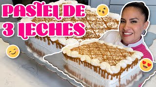 PASTEL DE 3 LECHES FACIL🤩🤩✨✨  COMO HACER PASTEL DE 3 LECHES FACIL PARA VENTA 🤑🤑😲😲 [upl. by Anifesoj]