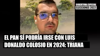 Jorge Triana el PAN sí podría irse con Luis Donaldo Colosio en 2024 [upl. by Kaleb323]