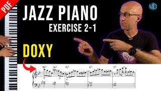 How To Improvise Over Doxy  Jazz Piano Exercises 21 [upl. by Beaulieu]