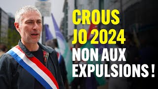 JO 2024  Non aux expulsions des étudiants des logements Crous [upl. by Budwig]