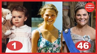 Princess Victoria of Sweden ⭐ Transformation From 1 To 46 Years Old [upl. by Dnomal]