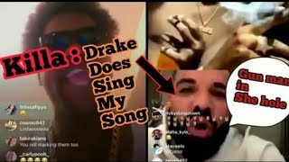 Drake singing Trinidad killa Song Gun Man In She Hole [upl. by Horne]