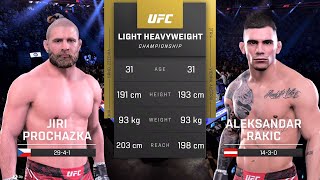 Jiri Prochazka vs Aleksandar Rakic Full Fight  UFC Fight Night [upl. by Eldnar]