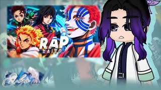 Hashiras react to rap Akaza vs Caçadores KNY Mundo Transparente •Kaito• [upl. by Annaujat]