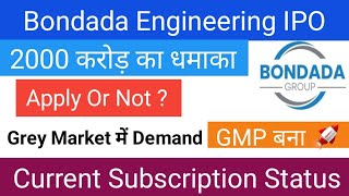 Bondada Engineering IPO GMP  Bondada IPO Apply Or Not [upl. by Chaney940]